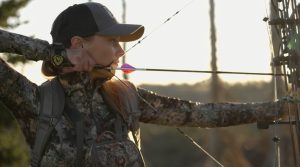 female archer about to shoot ptuttle